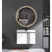 Adema Circle miroir rond 100 cm avec éclairage LED indirect, chauffe miroir et interrupteur infrarouge SW161922