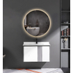 Saniclass Circle Miroir de salle de bains - rond - diamètre 60cm - éclairage LED indirect - chauffage miroir - interrupteur infrarouge SW108325