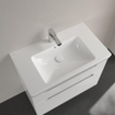 Villeroy & Boch Subway 2.0 lavabo - 80x47cm - 1 trou de robinet - non rodé - avec trop-plein - céramique - blanc brillant 1024064