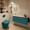 MONDIAZ TURE-DLUX Meuble toilette - 120cm - Smag - EDEN - vasque Ostra - position gauche - sans trou de robinet SW1105085