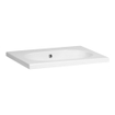 Saniclass Palermo Meuble lavabo - 60x47x3.5cm - trop-plein - 1 lavabo au centre - sans trou de robinet - céramique - blanc SW24910
