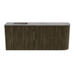 Mondiaz JOYA-DLUX 101.6cm toiletmeubel - ronding rechts kleur Shadow - Wastafel FAYE positie Links 1 kraangat kleur Oza. SW1425074