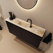 MONDIAZ TURE-DLUX Meuble WC 100cm Urban. EDEN lavabo Frappe position milieu. Avec 1 trou de robinet. SW1102657