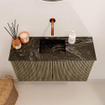 Mondiaz JOYA-DLUX 70cm toiletmeubel - kleur Dusk - Wastafel FAYE positie Midden Zonder kraangat kleur Lava. SW1423240