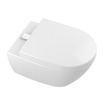 Villeroy & Boch subway 2.0 ensemble WC à fond profond, y compris ViFresh plus abattant à déclipsage rapide et à fermeture en douceur, plaque de recouvrement blanc SW77059