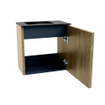 Mondiaz JOYA 40cm toiletmeubel - kleur Dusk - Wastafel FAYE positie Links Zonder kraangat kleur Urban. SW1421649