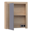 BRAUER Rise spiegelkast - 60x70x15cm - zonder verlichting - met 1 linksdraaiende dubbelzijdige spiegeldeur lamellen eiken naturel SW223473