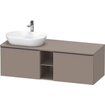 Duravit D-neo Meuble sous vasque 140x55x45.9cm 2 tiroirs Basalte mat SW641458