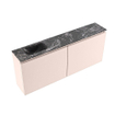 MONDIAZ TURE-DLUX Meuble de toilettes 120 cm Rosee. Lavabo EDEN Lava position gauche. Sans trou de robinet. SW1104011