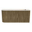 Mondiaz JOYA-DLUX 91.6cm toiletmeubel - ronding links kleur Dusk - Wastafel FAYE positie Rechts 1 kraangat kleur Nata. SW1425931