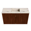 Mondiaz JOYA-DLUX 70cm toiletmeubel - kleur Ruby - Wastafel FAYE positie Midden 1 kraangat kleur Nata. SW1425428