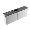 MONDIAZ TURE-DLUX Meuble toilette - 120cm - Plata - EDEN - vasque Lava - position centrale - sans trou de robinet SW1103989