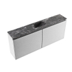 MONDIAZ TURE-DLUX Meuble WC 120 cm Plata. Lavabo EDEN Lava position centrale. Sans trou de robinet. SW1103989