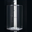 Adema Glass douchecabine 90x90x189cm kwartrond met 2 schuifdeuren helder glas inclusief douchebak 4cm SW8168