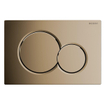 Geberit Sigma01 Plaque de commande, double touche pour chasse d'eau frontale, dimensions 24,6 x 16,4 cm, finition en laiton poli (doré). 0700523