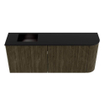 Mondiaz JOYA 101.6cm toiletmeubel - ronding rechts kleur Shadow - Wastafel FAYE positie Links Zonder kraangat kleur Urban. SW1421515