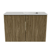 Mondiaz JOYA-DLUX 60cm meuble de toilette - couleur Dusk - Vasque FAYE position Droite Sans trou de robinet couleur Opalo SW1423293