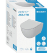 Geberit Acanto Wandclosetpack - diepspoel- turboflush 36x53cm - closetzitting - softclose -quick release - glans wit SW863784