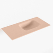Mondiaz LEX Fontaine - 60x30x0.9cm - lavabo à droite - sans trous de robinet - pour meuble de WC - Solid surface - Rosee SW1025952