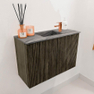 Mondiaz JOYA-DLUX Meuble de salle de bains 60cm - couleur Shadow - Vasque FAYE position Milieu 1 trou de robinet couleur Sombra. SW1425179