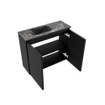 MONDIAZ TURE-DLUX Meuble toilette - 60cm - Urban - EDEN - vasque Lava - position gauche - sans trou de robinet SW1103624