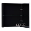 BRAUER Impress armoire de toilette - 60x70x15cm - sans éclairage - avec 1 porte miroir double face pivotante à droite - noir mat SW392989