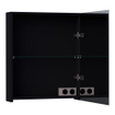 BRAUER Plain Spiegelkast - 60x70x15cm - 1 rechtsdraaiende spiegeldeur - MDF - mat zwart SW392989
