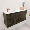 Mondiaz JOYA 80cm meuble de toilette - couleur Shadow - Vasque FAYE position Gauche 1 trou de robinet couleur Talc. SW1421427