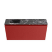 MONDIAZ TURE-DLUX Meuble toilette - 100cm - Fire - EDEN - vasque Lava - position gauche - 1 trou de robinet SW1103795