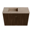 Mondiaz JOYA-DLUX Meuble de toilette 60cm - couleur Walnut - Vasque FAYE position Gauche Sans trou de robinet couleur Saba SW1424639