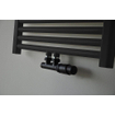 Riko set thermostatisch onderblok haaks-rechts mat zwart SW207712
