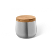 Zack Bevo boîte de rangement acier inoxydable avec couvercle de fermeture en bois acier inoxydable SW93485