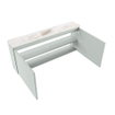 MONDIAZ TURE-DLUX Meuble toilette - 120cm - Greey - EDEN - vasque Frappe - position centrale - 1 trou de robinet SW1102775