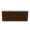 Mondiaz JOYA-DLUX 100cm meuble de salle de bains - couleur Walnut - Vasque FAYE position Gauche Sans trou de robinet couleur Nata. SW1424494
