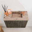 Mondiaz JOYA-DLUX 50cm meuble de toilette - couleur Shadow - Vasque FAYE position Droite 1 trou de robinet couleur Arena. SW1424778