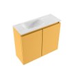 MONDIAZ TURE-DLUX 60cm toiletmeubel Ocher. EDEN wastafel Opalo positie links. Met 1 kraangat. SW1104428