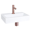 Differnz lavabo compact en céramique 38x7x24cm 1 trou de robinetterie blanc SW21912