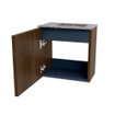 Mondiaz JOYA-DLUX 40cm toiletmeubel - kleur Walnut - Wastafel FAYE positie Rechts 1 kraangat kleur Sombra. SW1424702