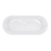 Wiesbaden Libero Baignoire îlot - 178 x 80 cm - acrylique brillant blanc avec vidage blanc brillant SW10443