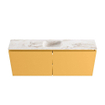 MONDIAZ TURE-DLUX Meuble toilette - 120cm - Ocher - EDEN - vasque Frappe - position centrale - sans trou de robinet SW1102913