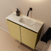 MONDIAZ TURE-DLUX Meuble toilette - 60cm - Oro - EDEN - vasque Ostra - position droite - sans trou de robinet SW1104964