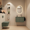 MONDIAZ TURE-DLUX Meuble WC 80 cm Army. Lavabo EDEN Ostra position milieu. Avec 1 trou de robinet. SW1104705
