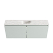 MONDIAZ TURE-DLUX Meuble toilette - 120cm - Greey - EDEN - vasque Ostra - position centrale - sans trou de robinet SW1104848