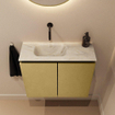 MONDIAZ TURE-DLUX Meuble toilette - 60cm - Oro - EDEN - vasque Ostra - position gauche - sans trou de robinet SW1104972