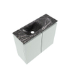 MONDIAZ TURE-DLUX Meuble toilette - 60cm - Greey - EDEN - vasque Lava - position gauche - sans trou de robinet SW1103848