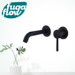 FugaFlow Eccelente Sobrado Mitigeur lavabo encastrable 2 trous partie encastrable inclus Noir mat SW1123466