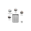 Brabantia Bo Touch Bin Poubelle - 2x30 litres - 2 seau intérieur en plastiques - matt steel fingerprint proof SW1117299