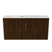 Mondiaz JOYA-DLUX 80cm toiletmeubel - kleur Walnut - Wastafel FAYE positie Links 1 kraangat kleur Frappe. SW1422302