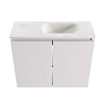 MONDIAZ TURE-DLUX Meuble toilette - 60cm - Cale - EDEN - vasque Ostra - position droite - 1 trou de robinet SW1104737