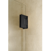Fortifura Galeria Cabine de douche - 100x80x200cm - scharnières - poignée plat - verre fumé - Noir mat SW1222099